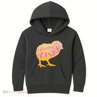 Funny Cute Happy Easter Chick Kids Hoodie thumb 0