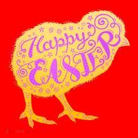 Funny Cute Happy Easter Chick Santa Hat thumb 1