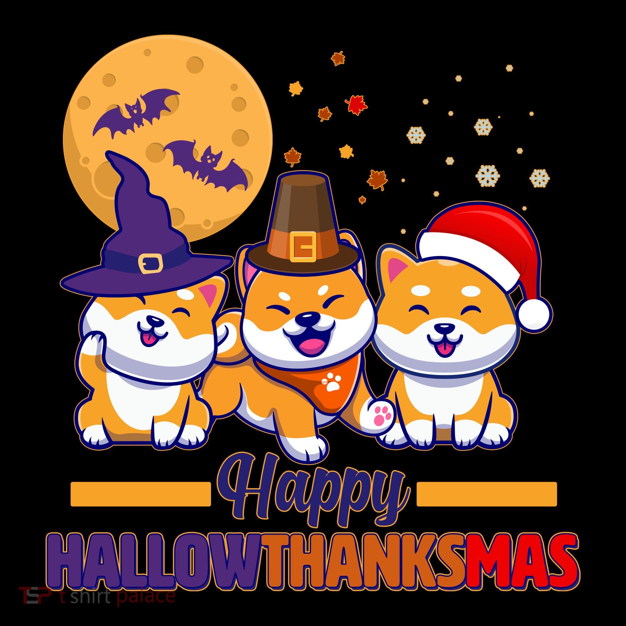 Funny Cute Happy HallowThanksMas Shiba Inu Dogs Coffee Mug