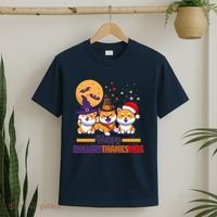 Funny Cute Happy HallowThanksMas Shiba Inu Dogs T-Shirt thumb 2
