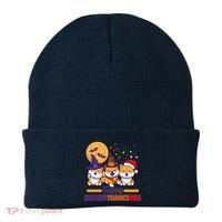 Funny Cute Happy HallowThanksMas Shiba Inu Dogs Beanie thumb 0