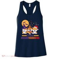 Funny Cute Happy HallowThanksMas Shiba Inu Dogs Women's Tank Top thumb 0