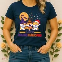 Funny Cute Happy HallowThanksMas Shiba Inu Dogs Women's T-Shirt thumb 2
