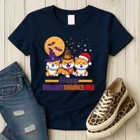 Funny Cute Happy HallowThanksMas Shiba Inu Dogs Women's T-Shirt thumb 3