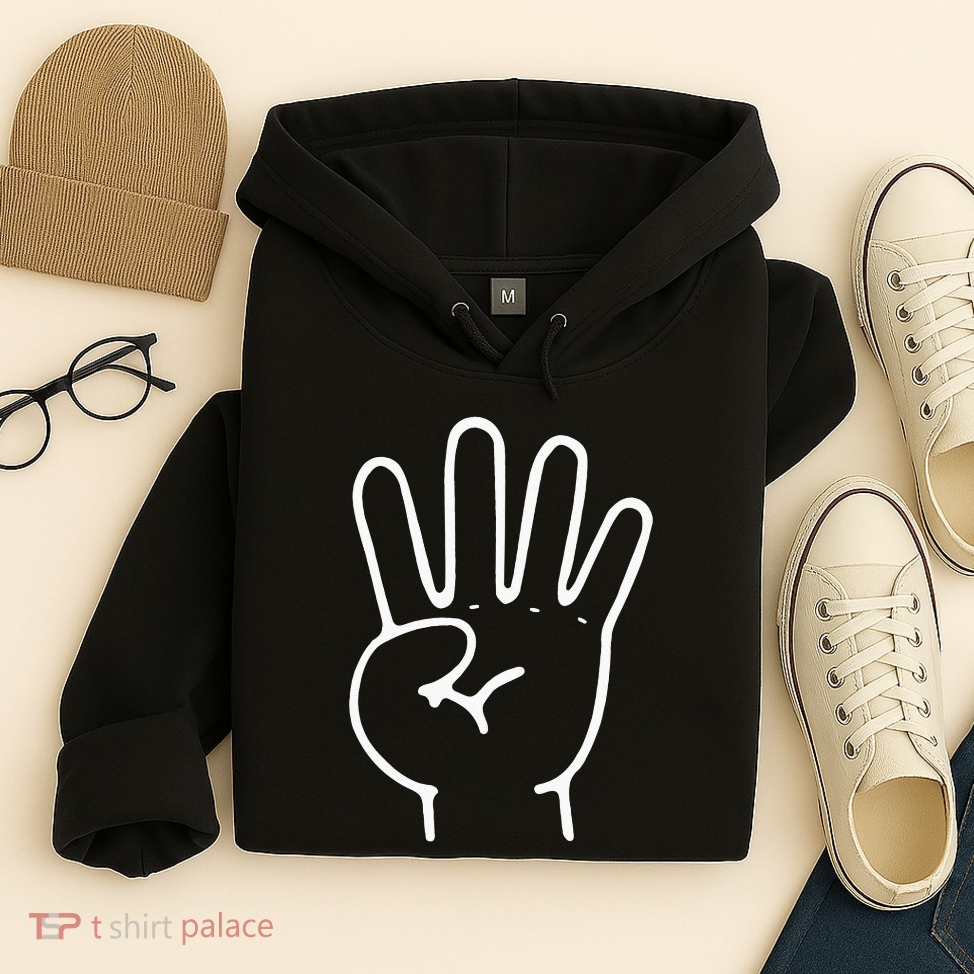 Finger Count Hand 4 Years Old 4th Birthday For Hoodie