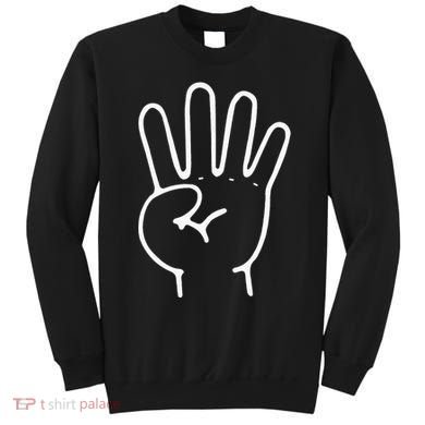 Finger Count Hand 4 Years Old 4th Birthday For Sweatshirt