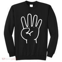 Finger Count Hand 4 Years Old 4th Birthday For Sweatshirt thumb 0