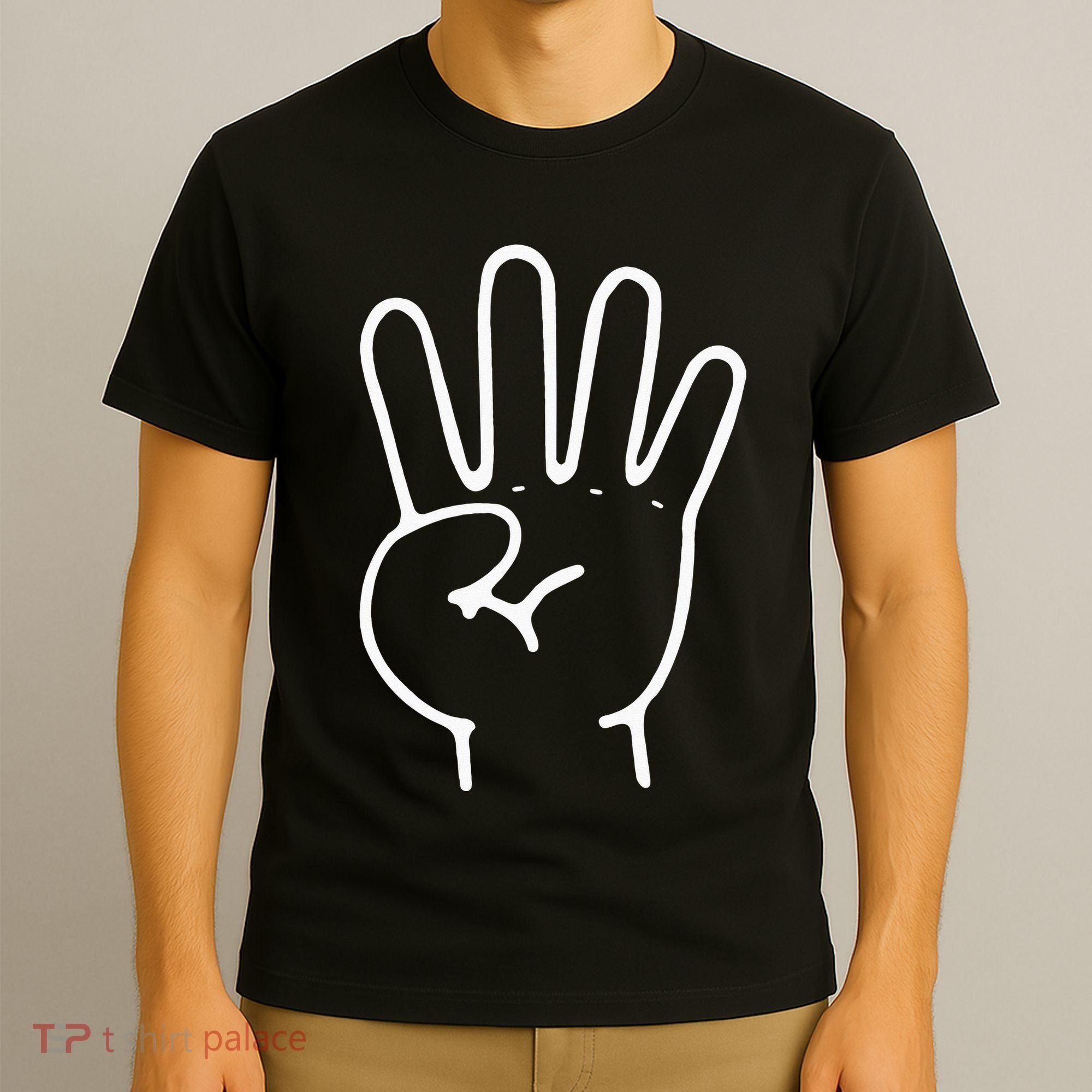 Finger Count Hand 4 Years Old 4th Birthday For T-Shirt