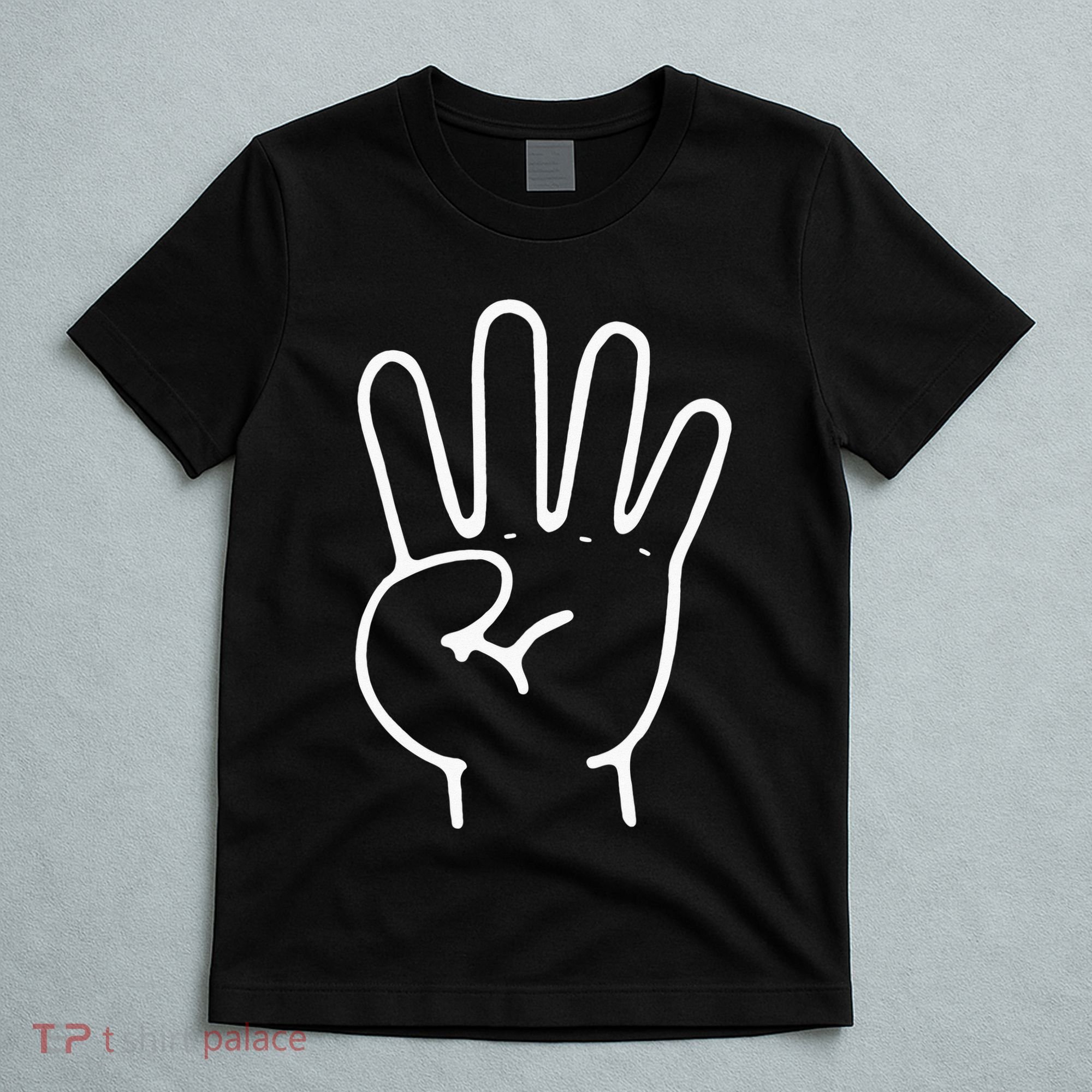 Finger Count Hand 4 Years Old 4th Birthday For T-Shirt