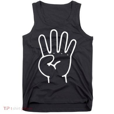Finger Count Hand 4 Years Old 4th Birthday For Tank Top