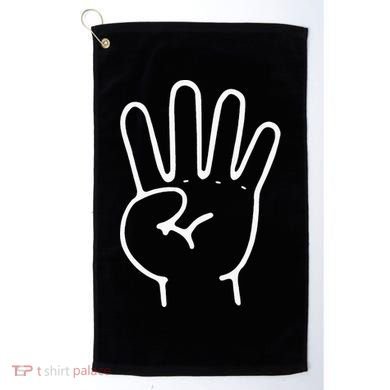 Finger Count Hand 4 Years Old 4th Birthday For Golf Towel
