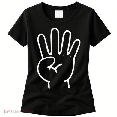 Finger Count Hand 4 Years Old 4th Birthday For Women's T-Shirt