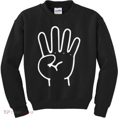 Finger Count Hand 4 Years Old 4th Birthday For Kids Sweatshirt