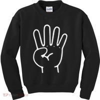 Finger Count Hand 4 Years Old 4th Birthday For Kids Sweatshirt thumb 0