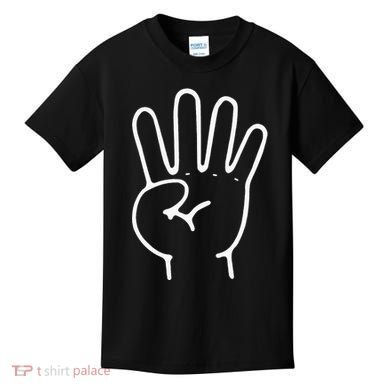 Finger Count Hand 4 Years Old 4th Birthday For Kids T-Shirt
