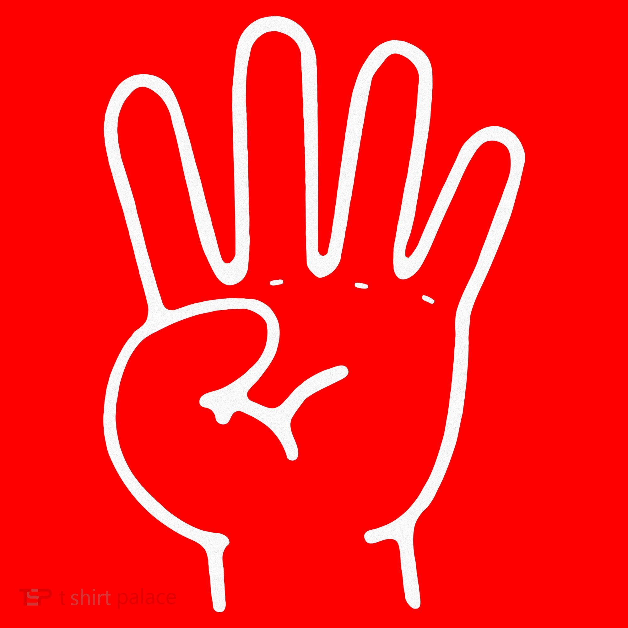 Finger Count Hand 4 Years Old 4th Birthday For Santa Hat