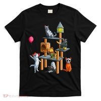 Funny Cat Horror Movies Cute Halloween For Cat Kitty Lovers T-Shirt thumb 0