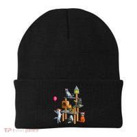 Funny Cat Horror Movies Cute Halloween For Cat Kitty Lovers Beanie thumb 0