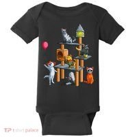 Funny Cat Horror Movies Cute Halloween For Cat Kitty Lovers Baby Bodysuit thumb 0