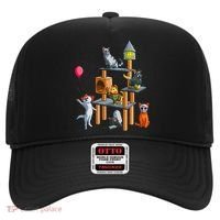 Funny Cat Horror Movies Cute Halloween For Cat Kitty Lovers Hat thumb 0