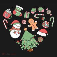 Festive Christmas Heart Holiday Coaster thumb 2