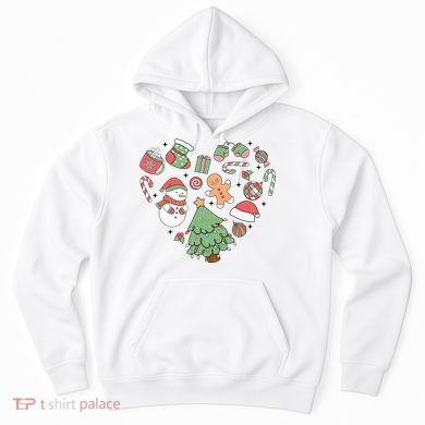 Festive Christmas Heart Holiday Hoodie