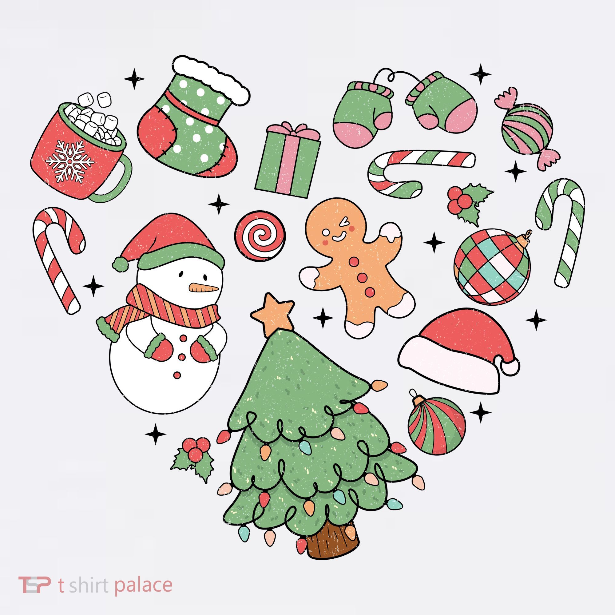 Festive Christmas Heart Holiday Apron