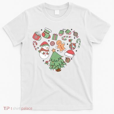 Festive Christmas Heart Holiday T-Shirt