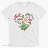 Festive Christmas Heart Holiday T-Shirt thumb 0