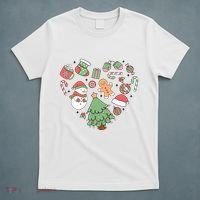 Festive Christmas Heart Holiday T-Shirt thumb 5