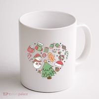 Festive Christmas Heart Holiday Coffee Mug thumb 1
