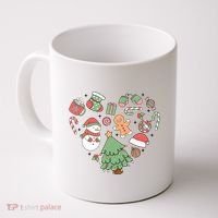 Festive Christmas Heart Holiday Coffee Mug thumb 0