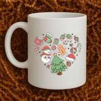 Festive Christmas Heart Holiday Coffee Mug thumb 2