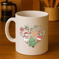Festive Christmas Heart Holiday Coffee Mug thumb 4