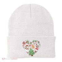 Festive Christmas Heart Holiday Beanie thumb 0