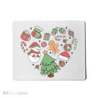 Festive Christmas Heart Holiday Mousepad thumb 0