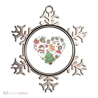 Festive Christmas Heart Holiday Ornament