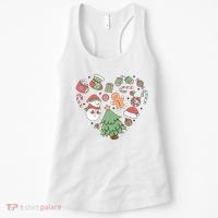 Festive Christmas Heart Holiday Women's Tank Top thumb 0