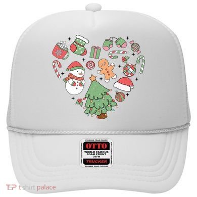 Festive Christmas Heart Holiday Hat