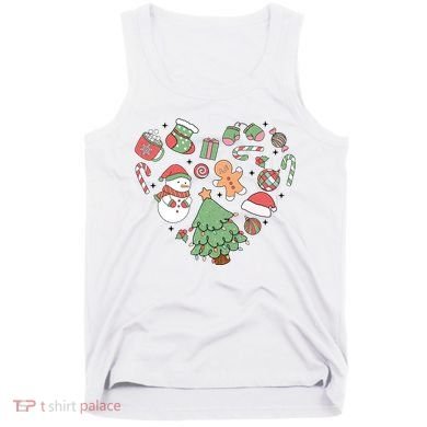 Festive Christmas Heart Holiday Tank Top