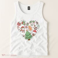 Festive Christmas Heart Holiday Tank Top thumb 2