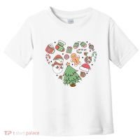 Festive Christmas Heart Holiday Toddler T-Shirt thumb 0