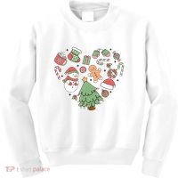 Festive Christmas Heart Holiday Kids Sweatshirt thumb 0