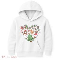 Festive Christmas Heart Holiday Kids Hoodie thumb 0
