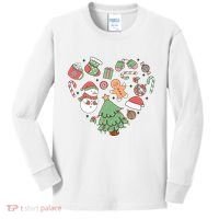 Festive Christmas Heart Holiday Kids Long Sleeve Shirt thumb 0