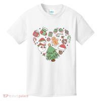 Festive Christmas Heart Holiday Kids T-Shirt thumb 0