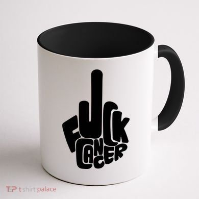 Fuck Cancer Handsign Coffee Mug back