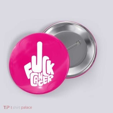 Fuck Cancer Handsign Button