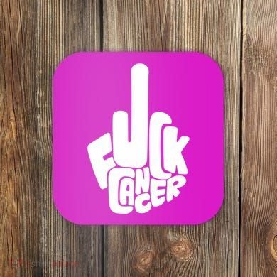 Fuck Cancer Handsign Coaster
