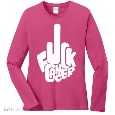 Fuck Cancer Handsign Women's Long Sleeve Shirt